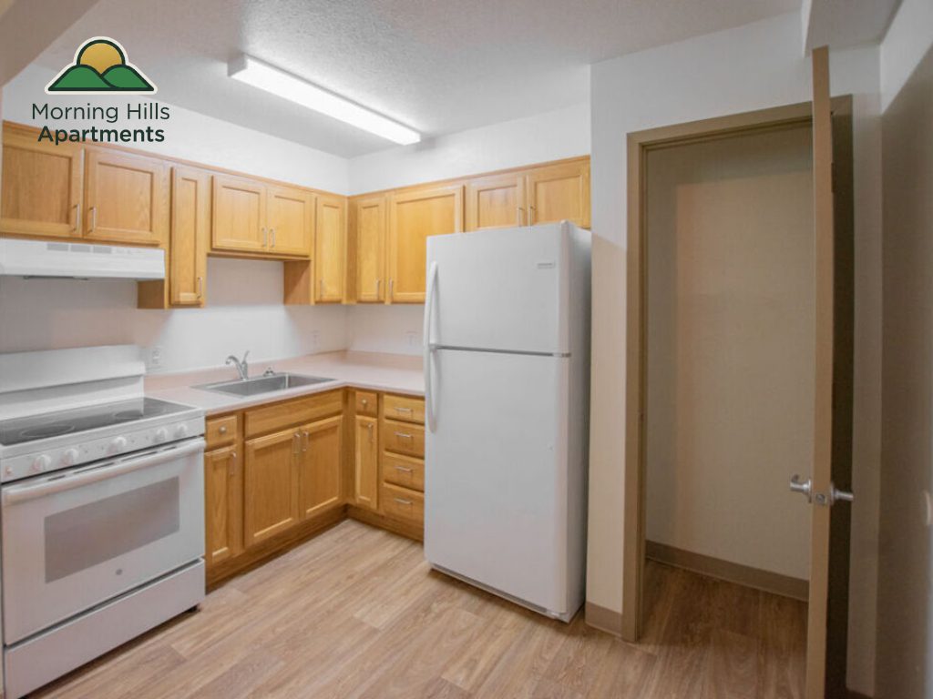 Morning Hills Apartments Sioux City Iowa Interior view kitchen with pantry