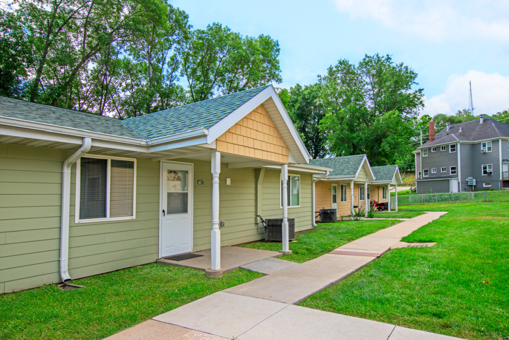 Town View Apartments front exterior view with private entry