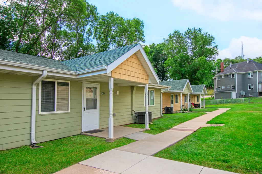 Town View Apartments front exterior view with private entry